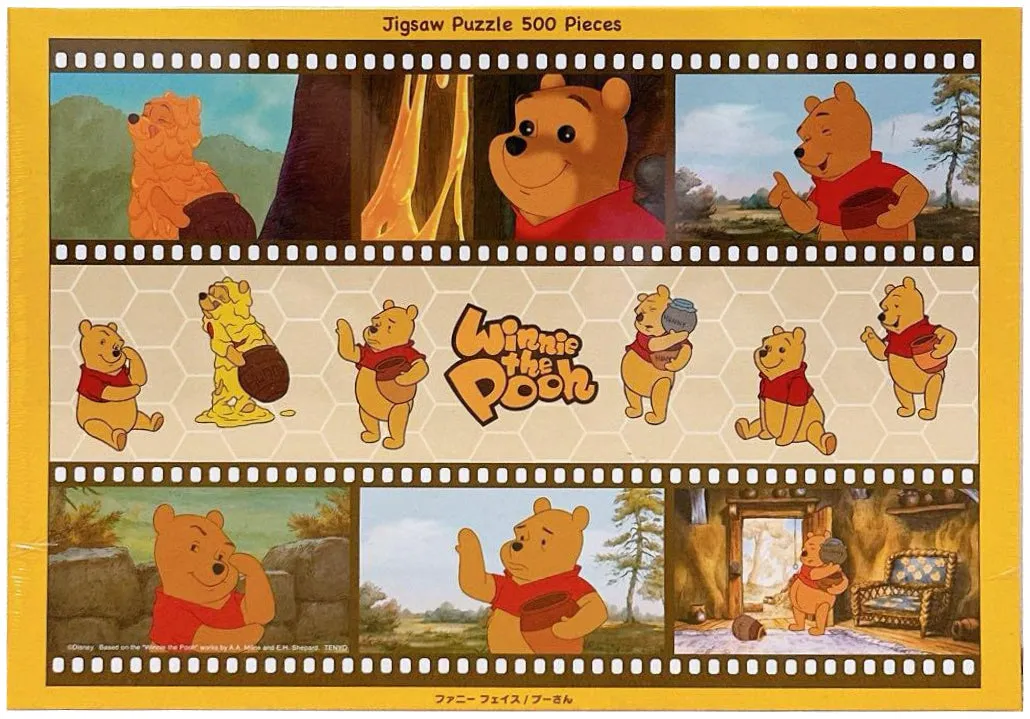 Tenyo D-500-685??Winnie the Pooh Funny Face??500 Pieces Jigsaw Puzzle Asian Zen Action Unit