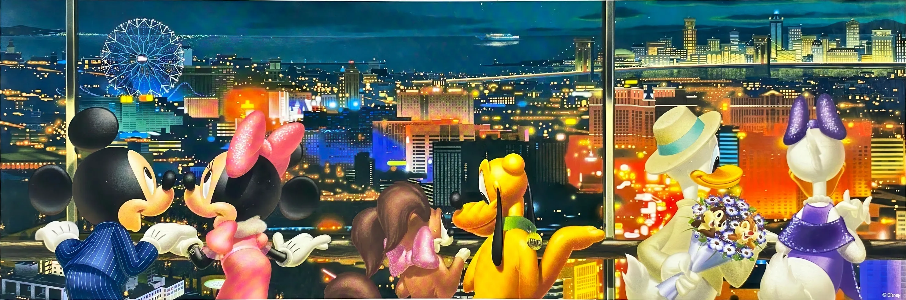 Tenyo D-950-578??Lovers' Night View??950 Pieces Jigsaw Puzzle Graffiti Figure Contemporary Home