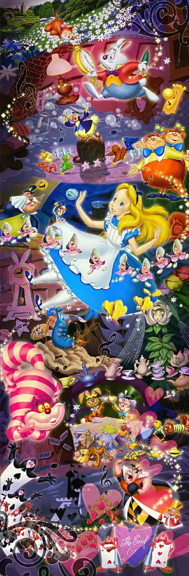 Glow In Dark All Season Tenyo D-950-588??Alice in Wonderland??950 Pieces Jigsaw Puzzle