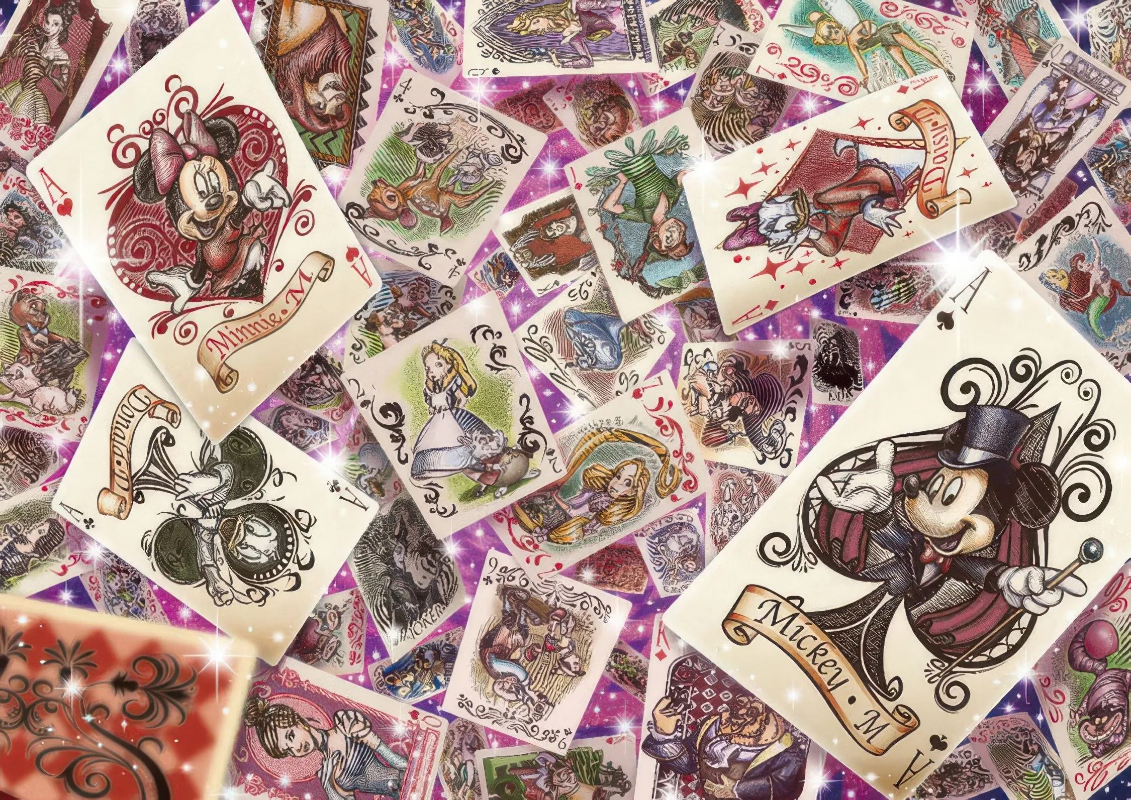 Anime Creation Tenyo DW-1000-448??Disney All-Star Trump World??1000 Pieces Jigsaw Puzzle