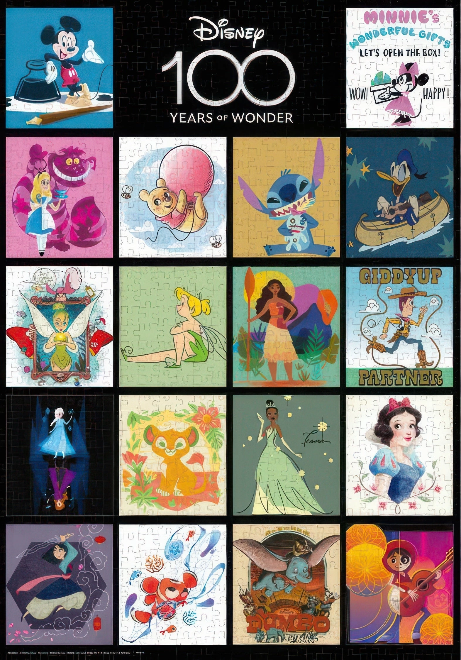 Creative Outlet Tenyo D-1000-011??Disney100: Artists Series??1000 Pieces Jigsaw Puzzle