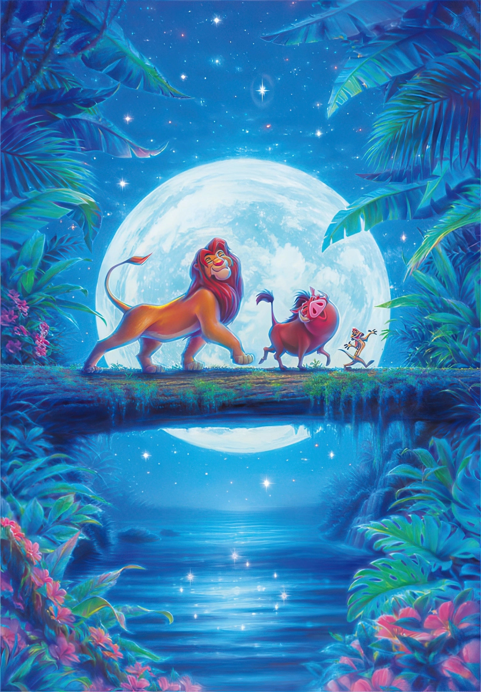 Collectible Goods Tenyo D-1000-047??Moonlight Hakuna Matata??1000 Pieces Jigsaw Puzzle