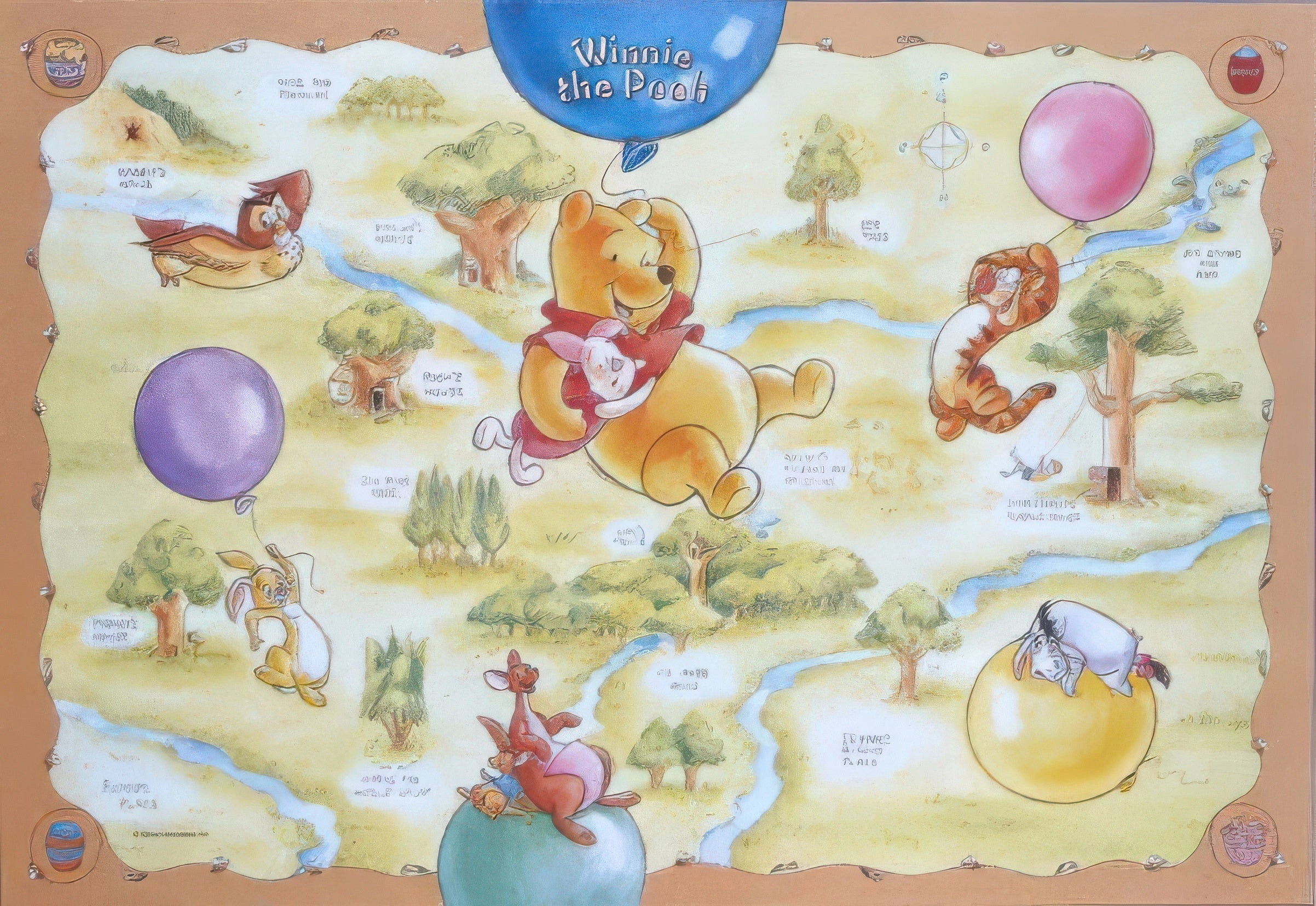 Tenyo D-1000-138??Welcome to Pooh's Forest!??1000 Pieces Jigsaw Puzzle Travel Souvenir Urban Vinyl