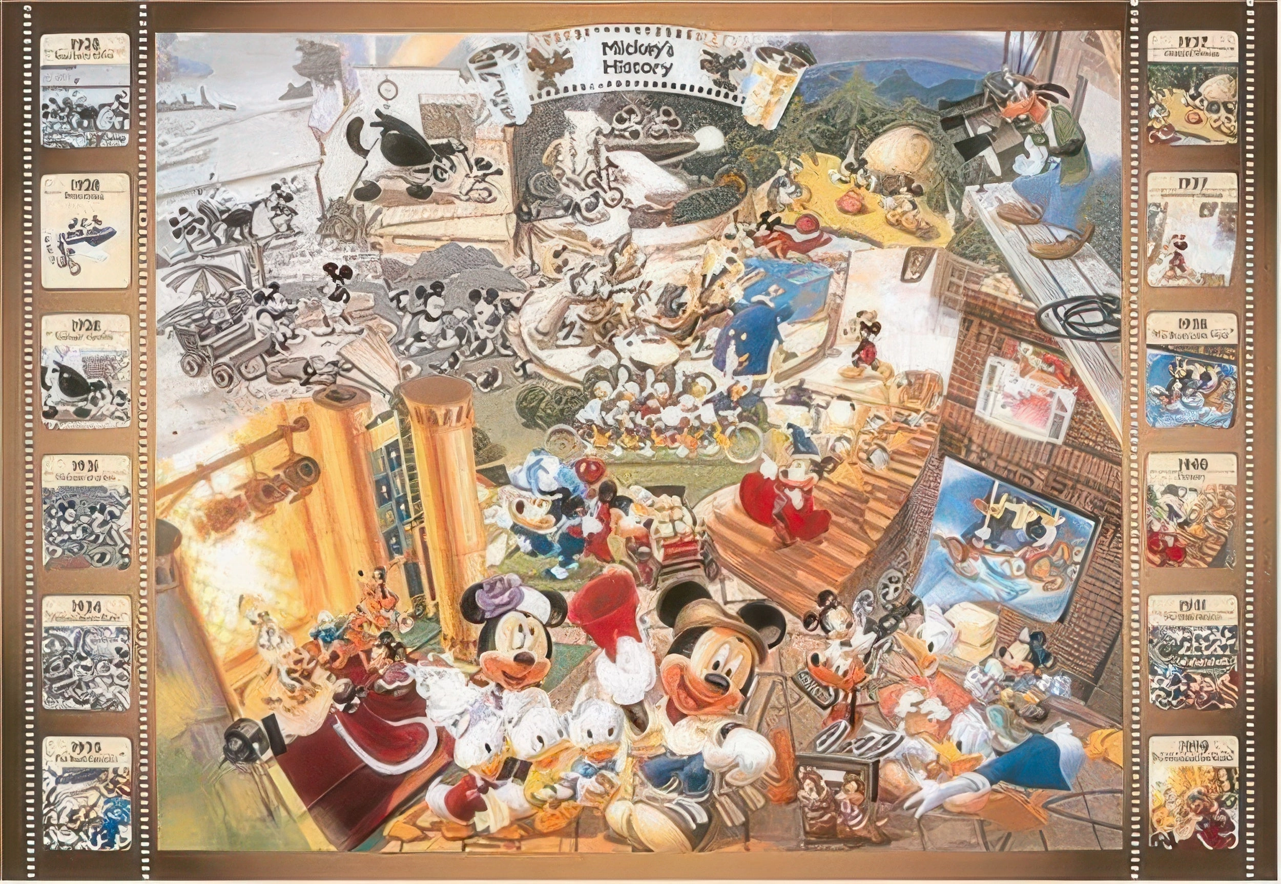 Tenyo D-1000-158??Mickey Mouse History??1000 Pieces Jigsaw Puzzle Designer Goods