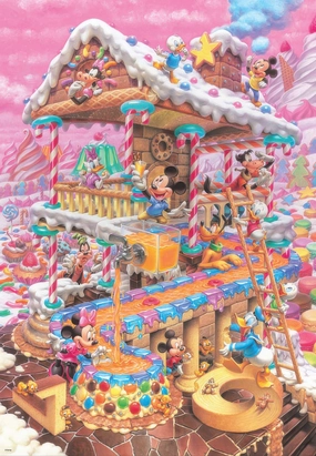 Tenyo D-1000-421??The Strange Candy House??1000 Pieces Jigsaw Puzzle Protective Case