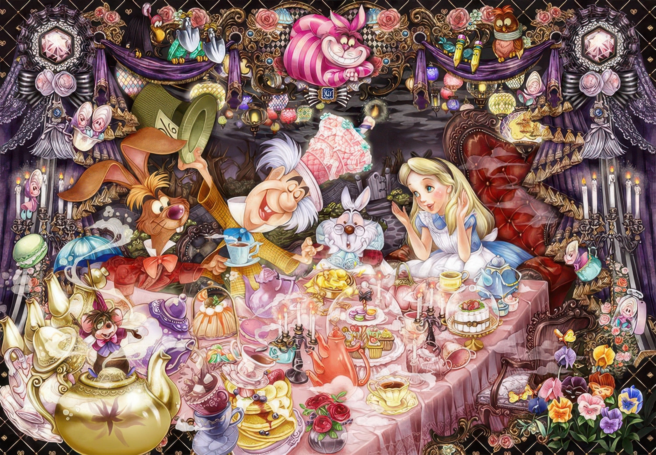 Tenyo D-1000-495??Never-Ending Dream Tea Party??1000 Pieces Jigsaw Puzzle Party Decoration Personalized Exhibit