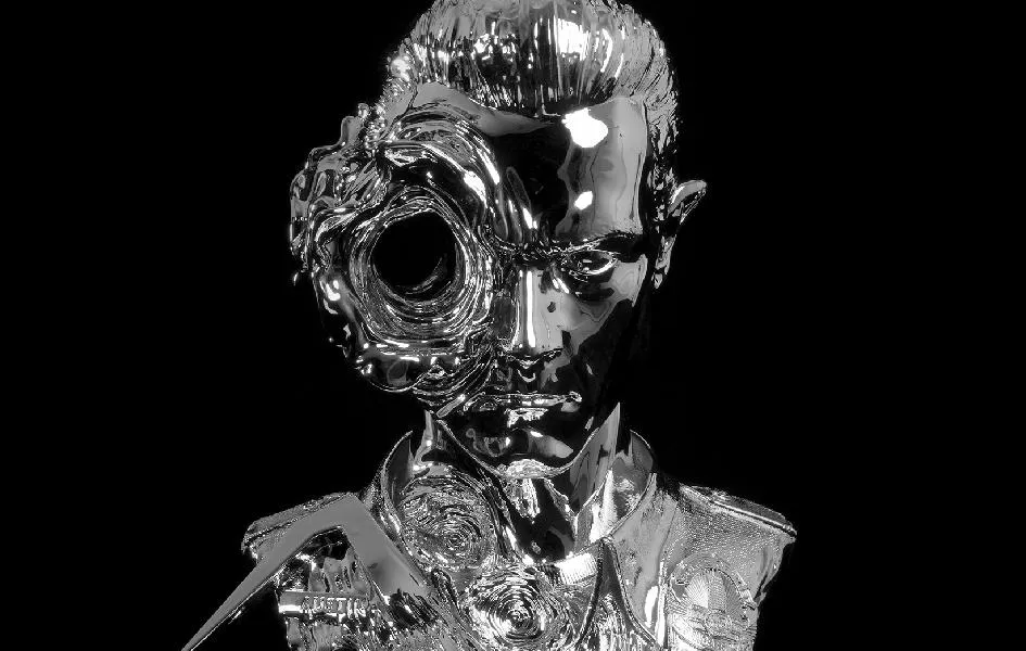 Cross Culture Archival Quality Terminator 2 - T-1000 1/1 Art Mask Liquid Metal Version