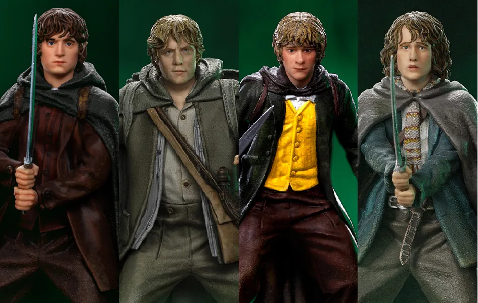 The Lord of the Rings - Hobbits Set BDS Art Scale 1/10 Digital Sculpt