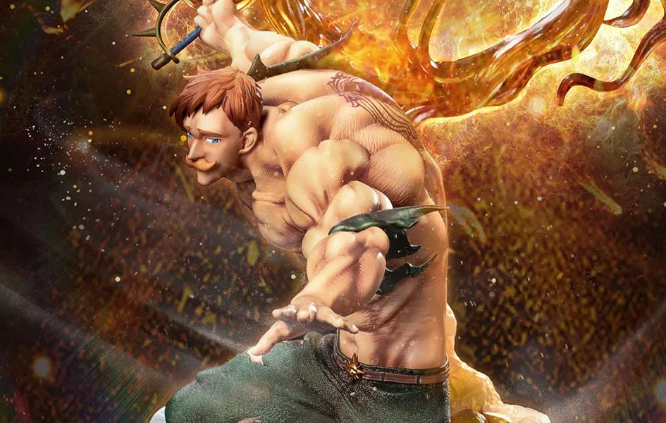 Wood Carving The Seven Deadly Sins - Lion's Sin of Pride Escanor 1/4 Scale Statue