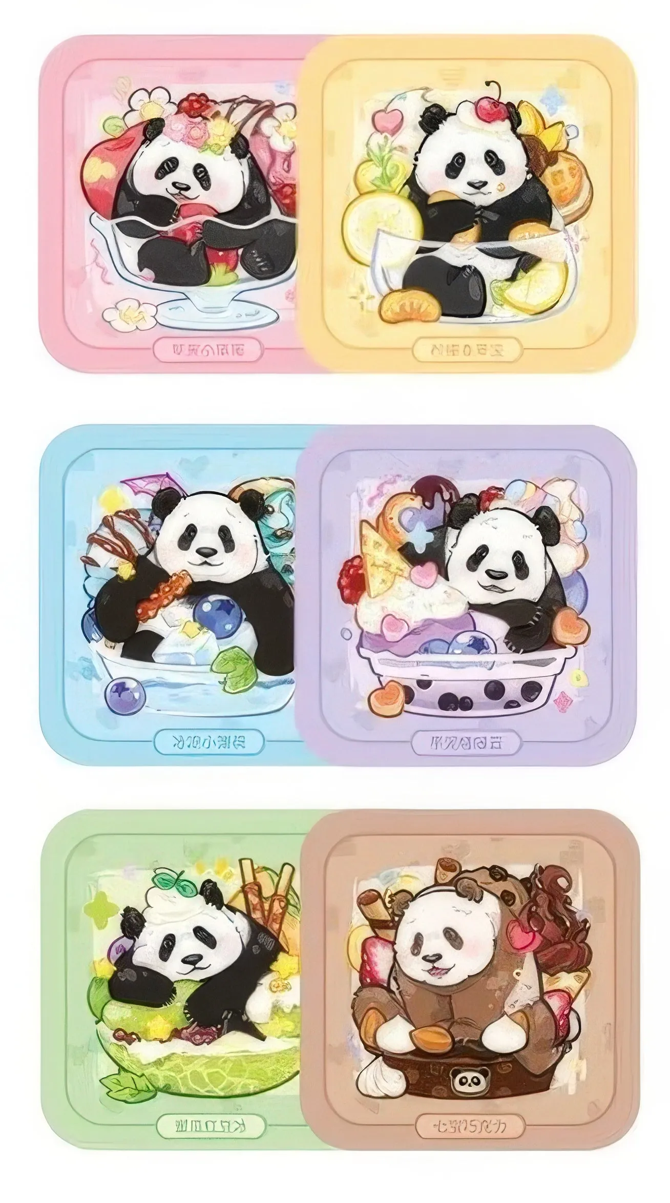 Alternate Costume Toi World 10435??Sweet Little Panda??49 Multipack 6 Puzzle + Frame Set