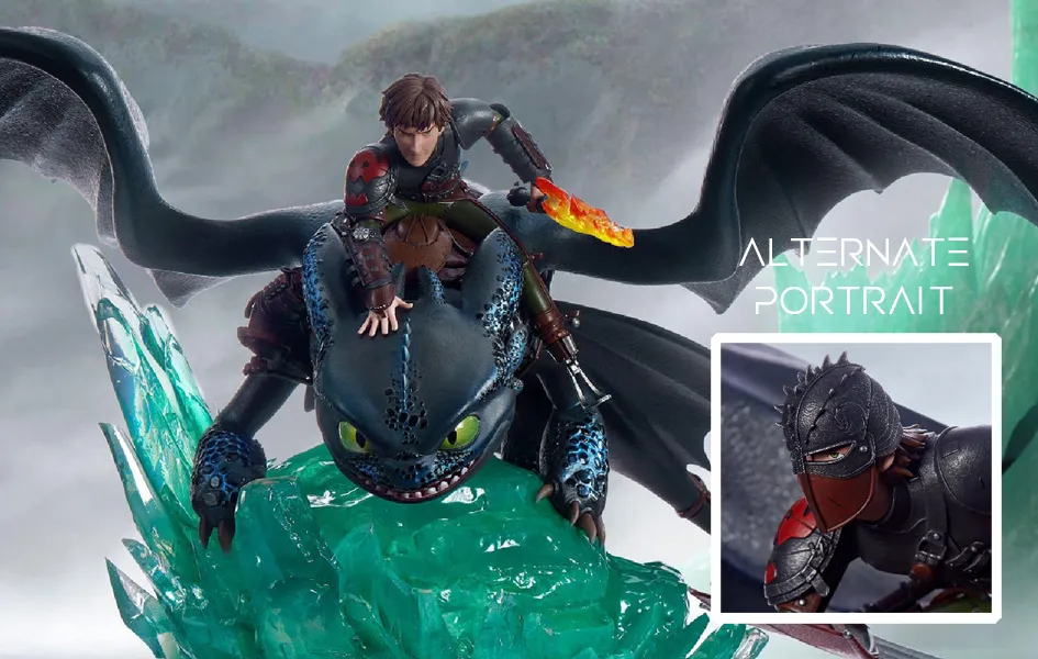 Antique Reproduction Vinyl Merchandise Toothless & Hiccup 1/6 Scale Premium Statue