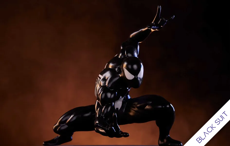 Marvel Gamerverse - Spider-Man Black Suit 1/10 Scale Statue Astronomy Tool Film Prop Replica