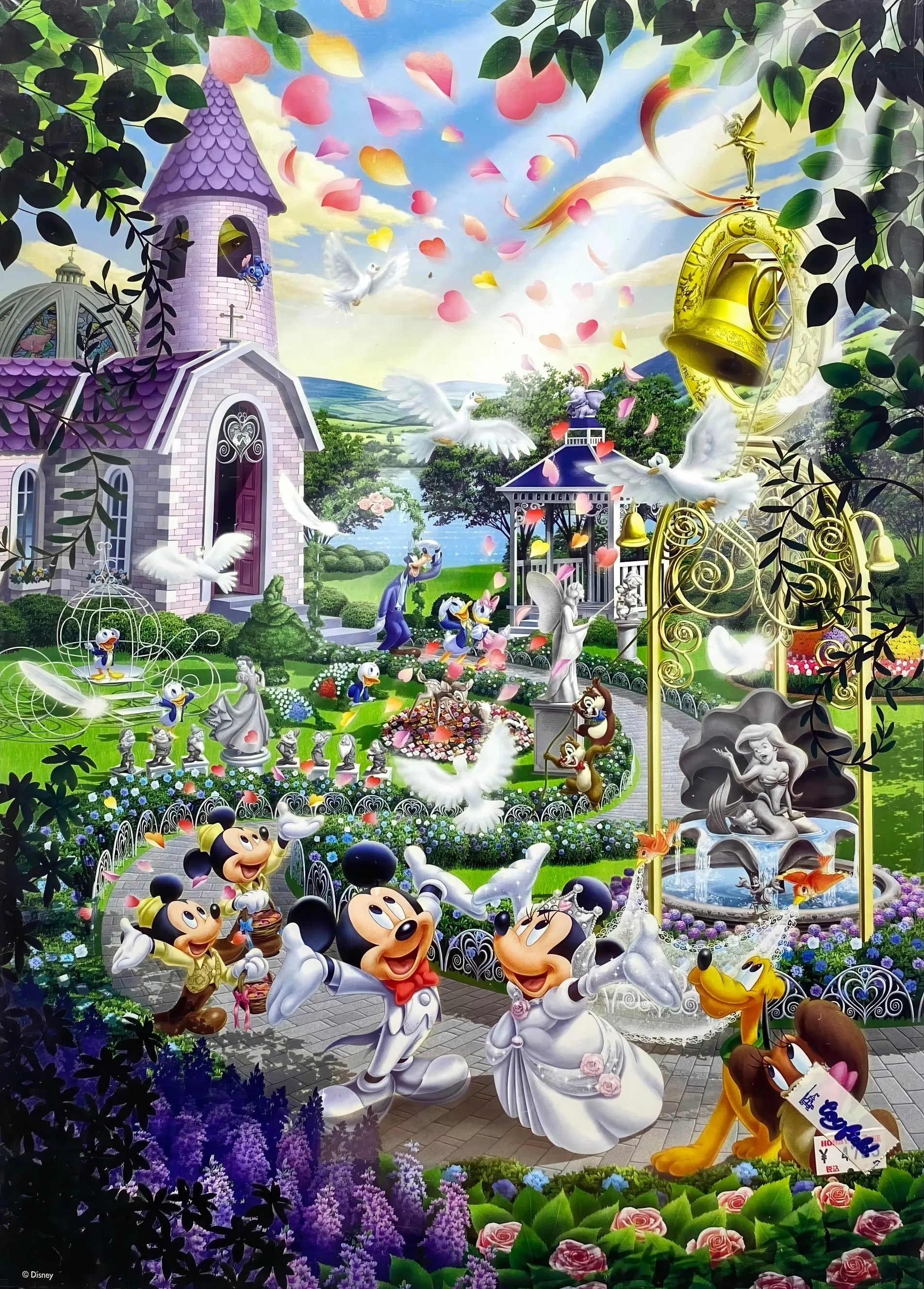 Cultural symbol Kitchen Decor Tenyo D-2000-532??Riding on the Wedding Bells??2000 Pieces Jigsaw Puzzle
