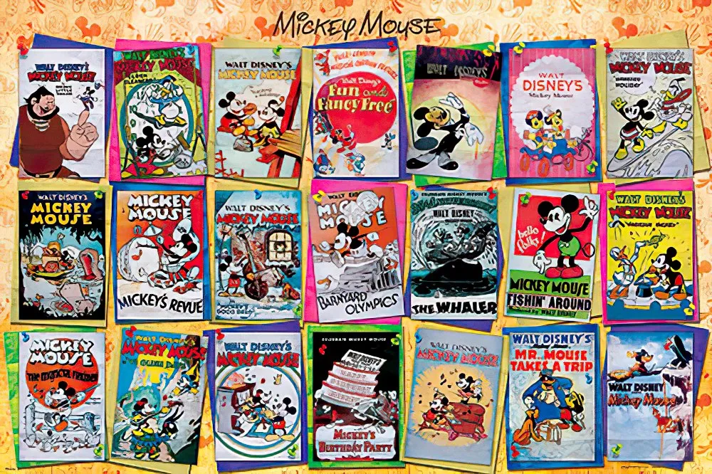 Hundred Pictures HPD01000-105??Mickey Mouse (Collection Poster Series) Mickey (1)??1000 Pieces Jigsaw Puzzle Assembly Required