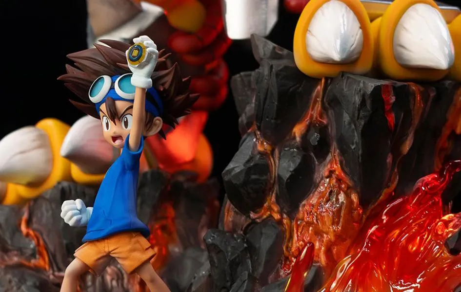 Disney Character Gaming Toy Digimon - Taichi and WarGreymon Statue