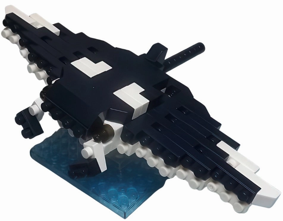 Daiso PB0083??Manta Ray??112 Pieces Mini Block Robot Display Fantasy Item