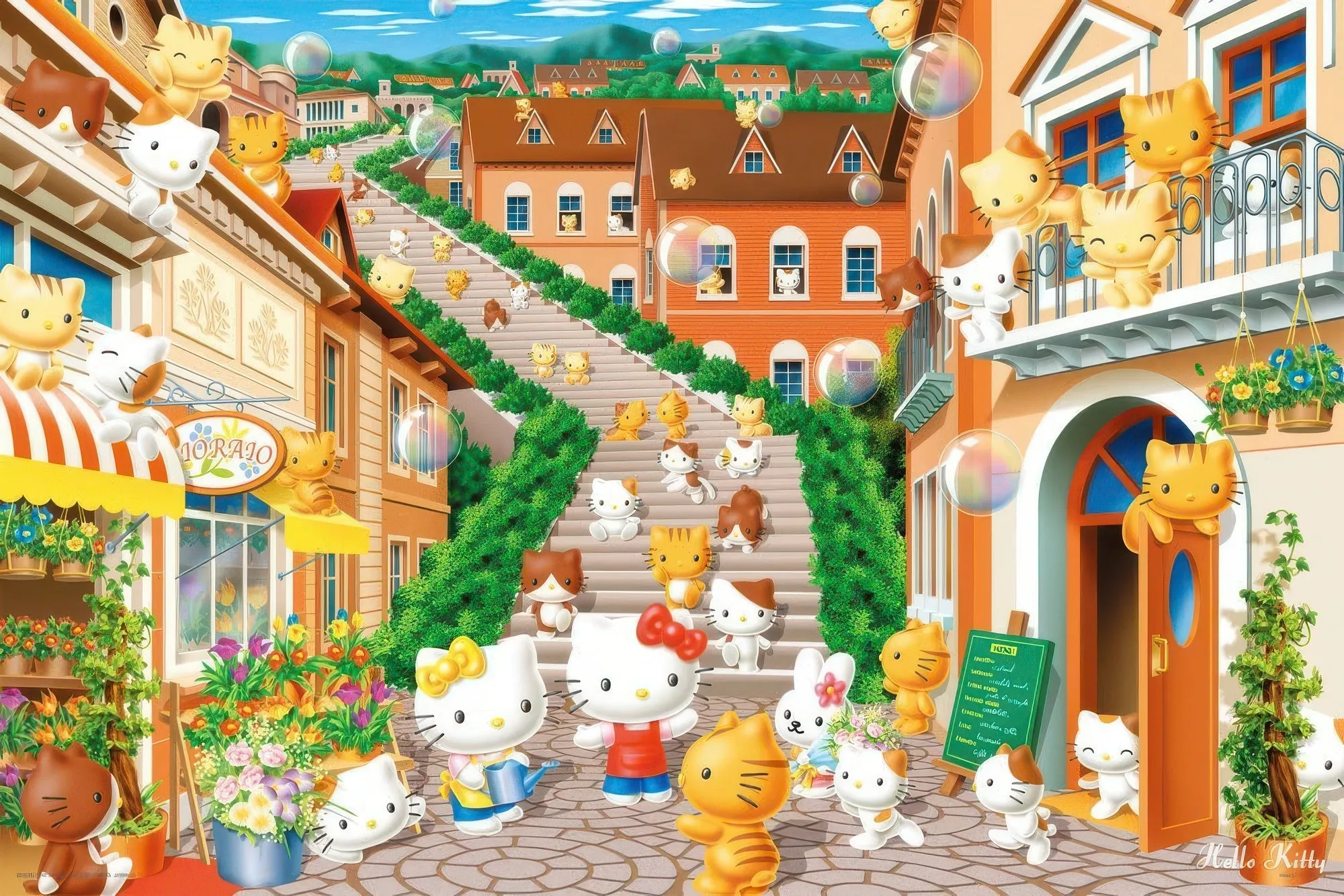 Fantasy Vehicle Yanoman 10-1241??Floral Market??1000 Pieces Jigsaw Puzzle