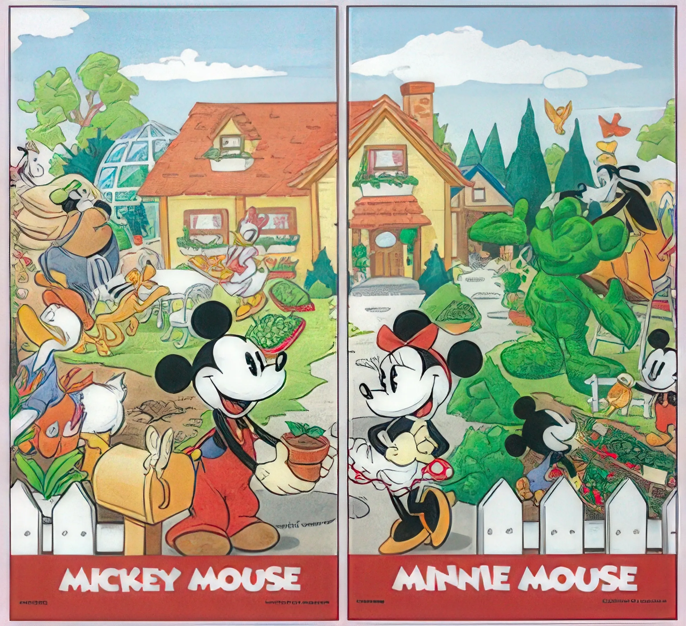 Yanoman 2300-01??Happy Garden??120 Multipack 2 Jigsaw Puzzle Victorian Style