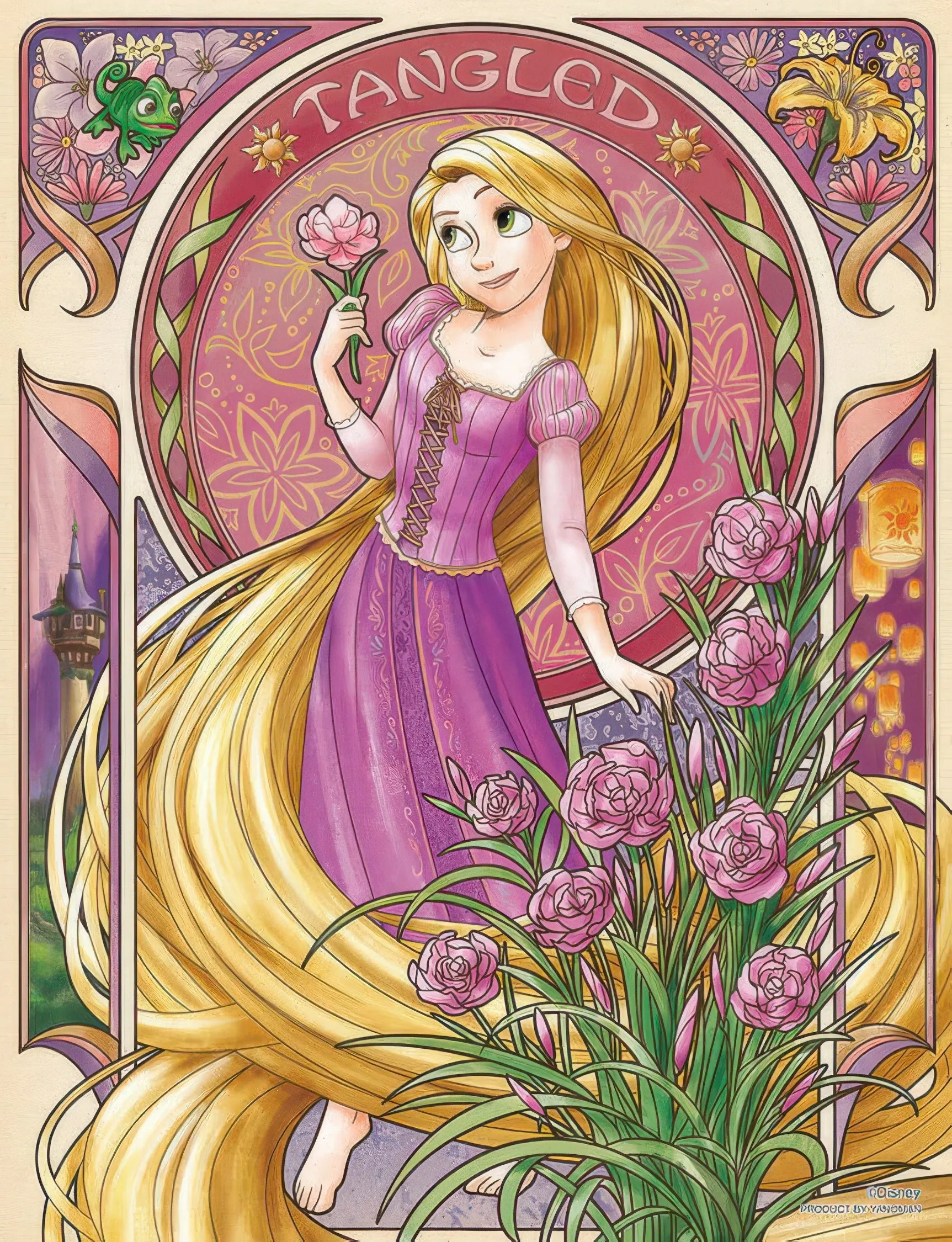 Yanoman 42-55??Fleur - Rapunzel??300 Pieces Jigsaw Puzzle Anime Unit Mythological God