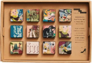 Yanoman 607-04??Cinderella??12 Pieces Cube Puzzle Anime Character Decorative Model